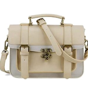 Faux Leather Satchel Purse